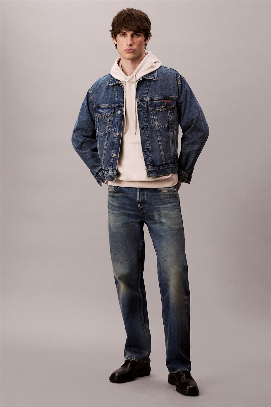 Calvin Klein Jeans - Beige Monogram hoodie