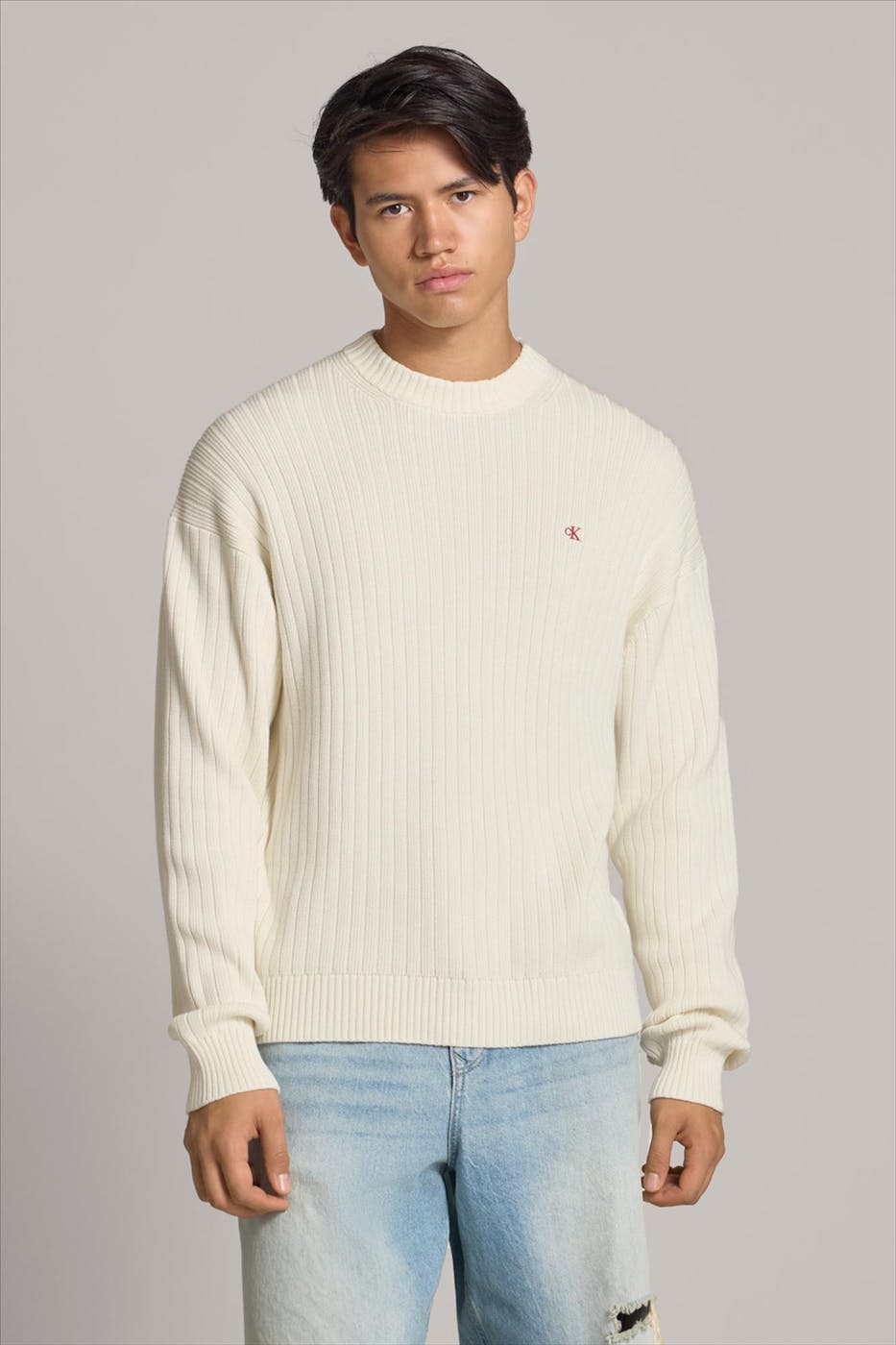 Calvin Klein Jeans - Ecru Tofu trui