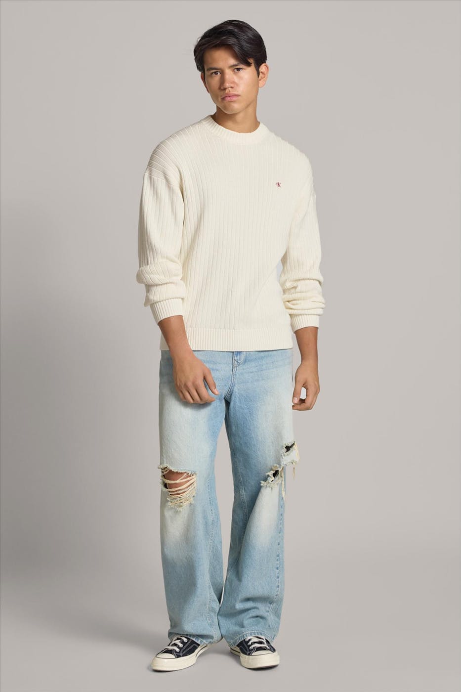Calvin Klein Jeans - Ecru Tofu trui