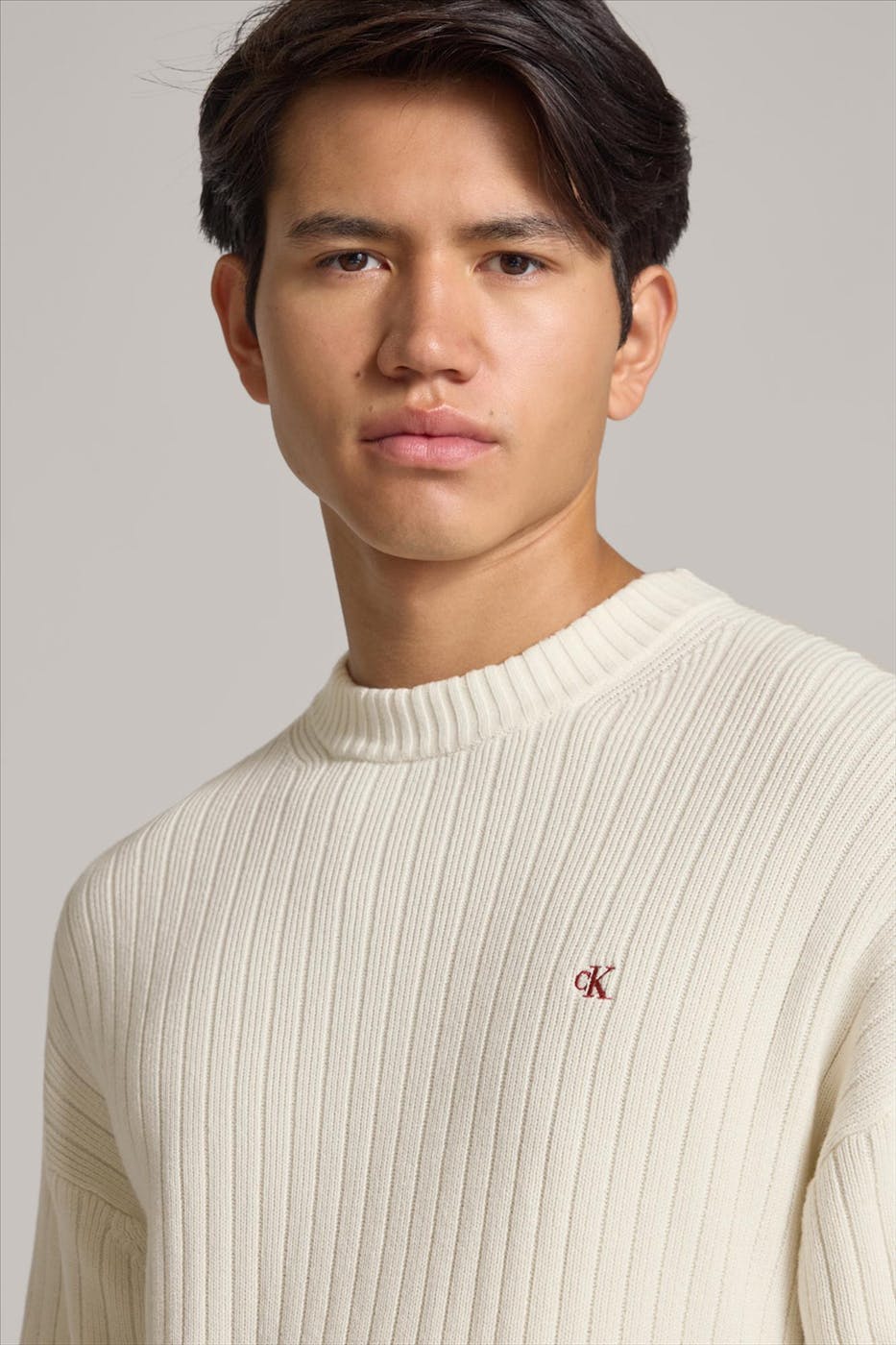 Calvin Klein Jeans - Ecru Tofu trui