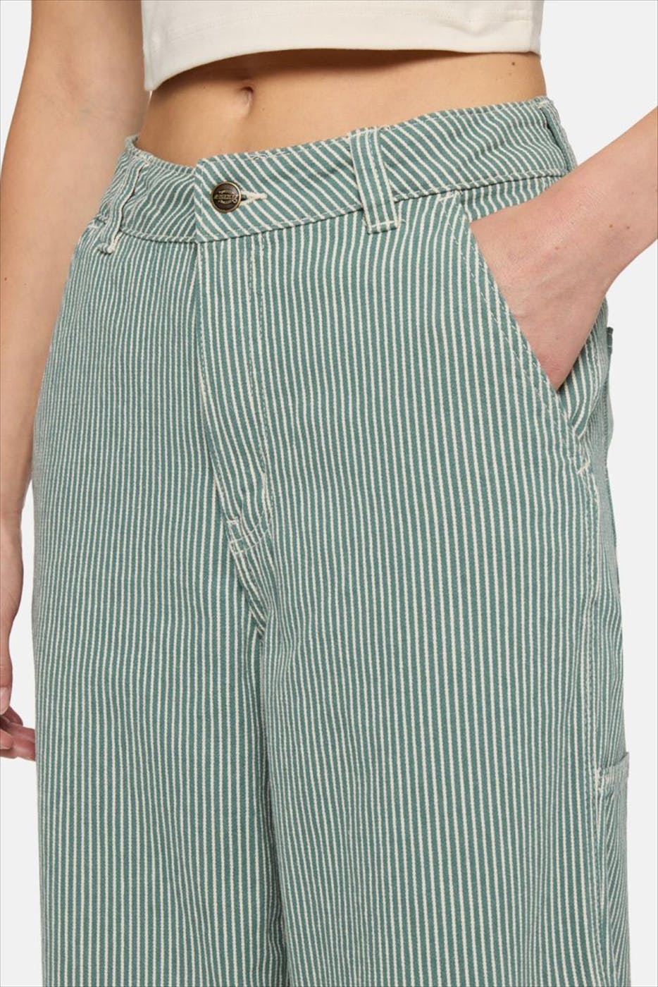 Dickies - Ecru-Groene Hickory jeans
