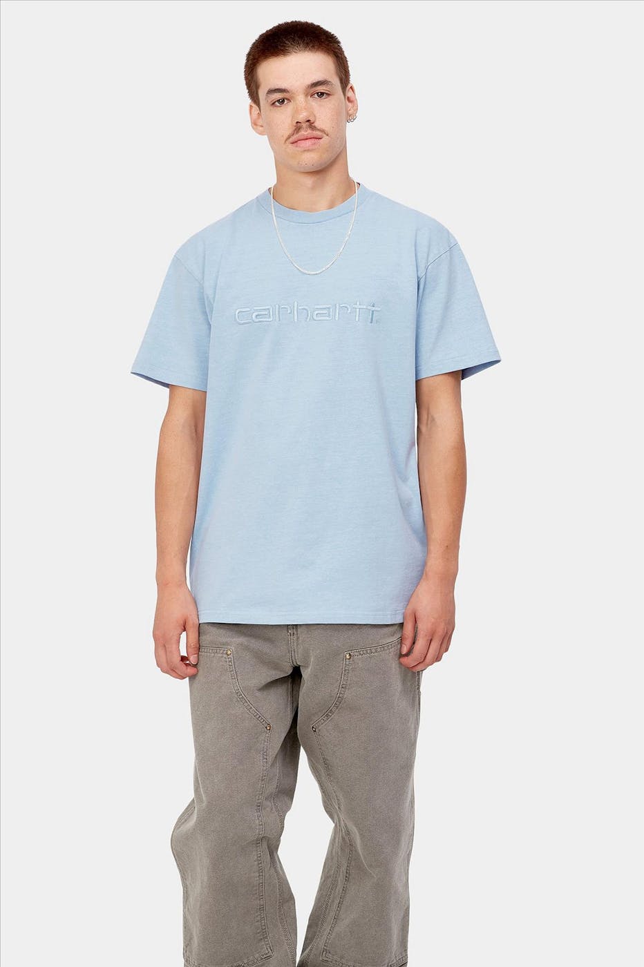 Carhartt WIP - Lichtblauwe Duster T-shirt
