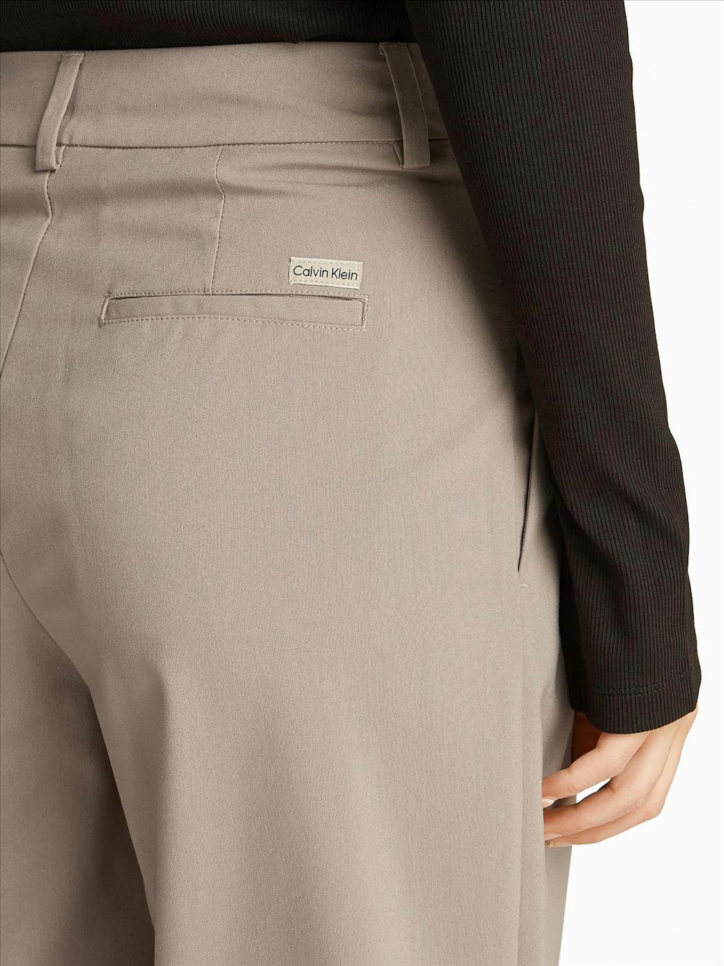 Calvin Klein Jeans - Beige Tailored Wide broek