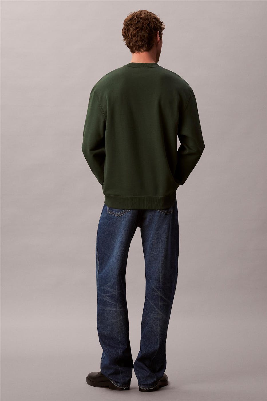 Calvin Klein Jeans - Donkergroene Badge sweater