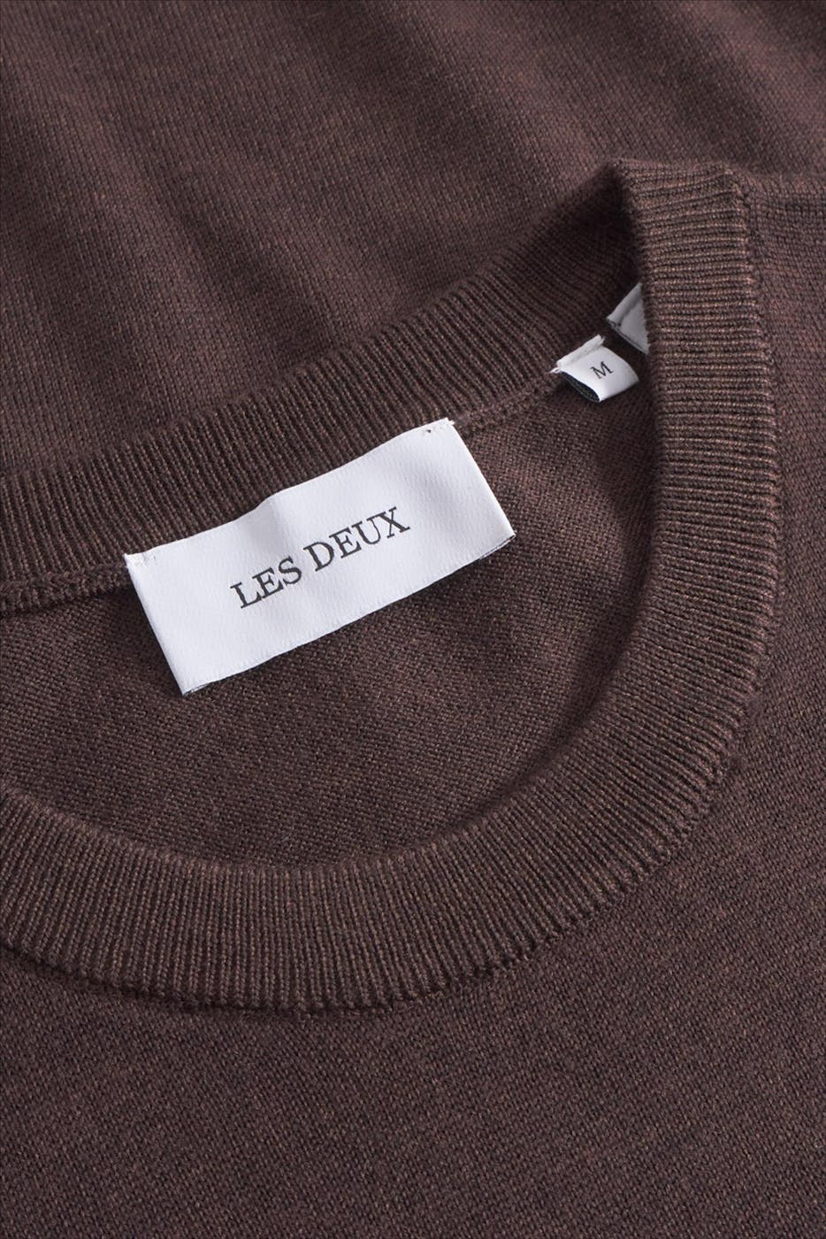 LES DEUX - Donkerbruine Greyson Merino trui