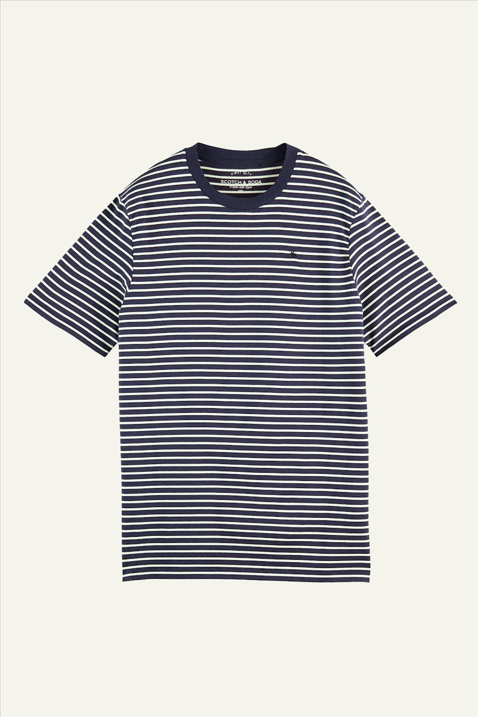 Scotch & Soda - Donkerblauw-witte Marine Stripe T-shirt