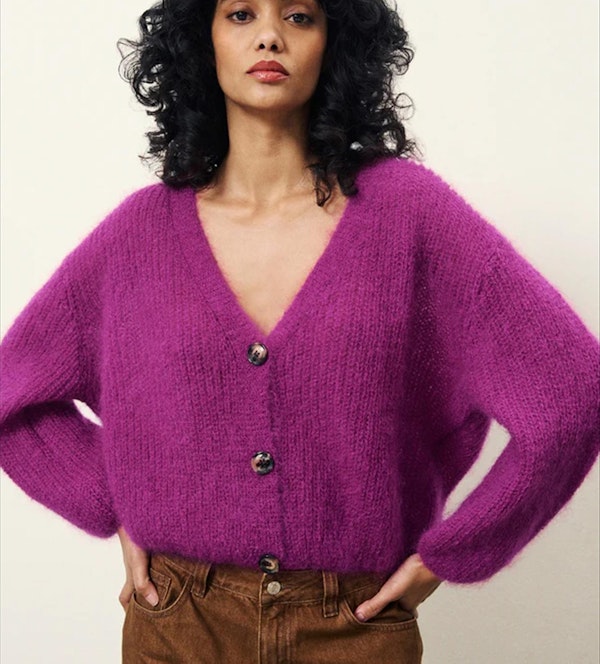 FRNCH - Paarse Enorah cardigan