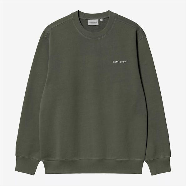 Carhartt WIP - Olijfgroene Script Embroidery sweater
