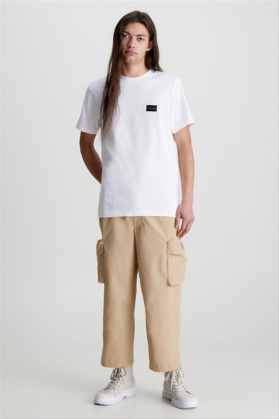 Calvin Klein Jeans - Witte Mini Badge T-shirt