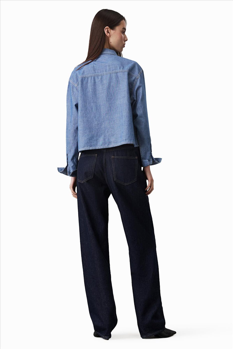 Calvin Klein Jeans - Blauwe Denim Dad blouse