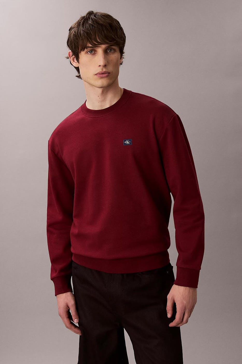Calvin Klein Jeans - Bordeaux Logo Badge sweater