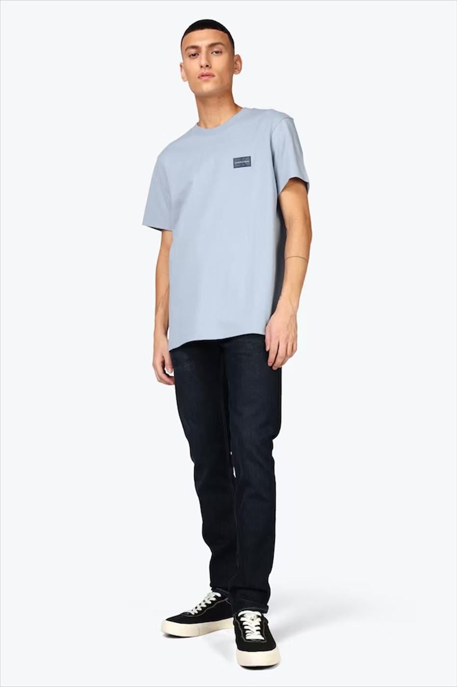 Calvin Klein Jeans - Lichtblauwe Logo Patch T-shirt