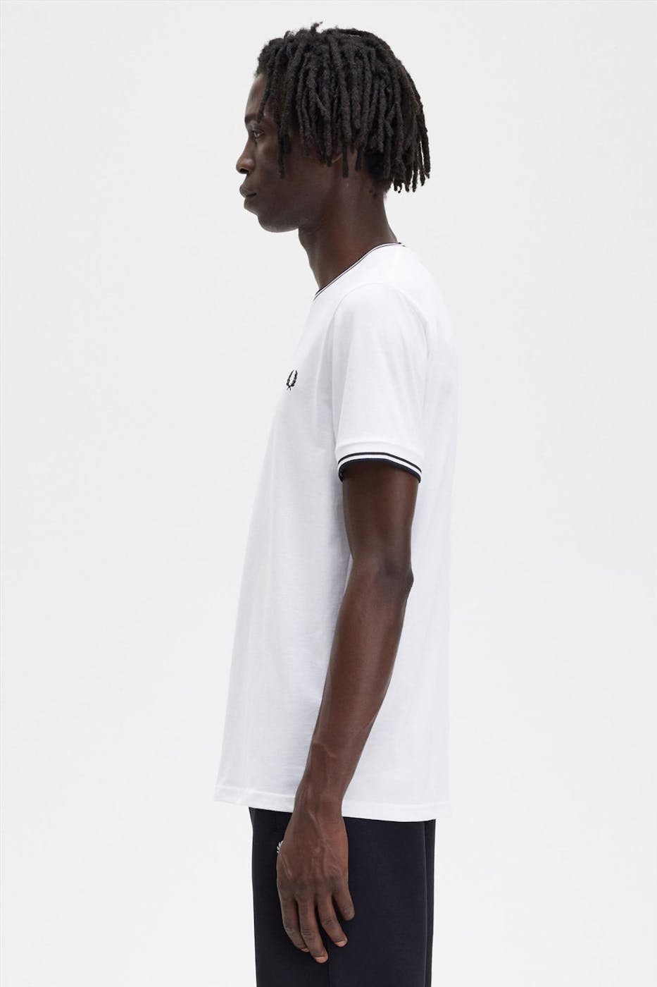 Fred Perry - Witte Twin Tipped T-shirt