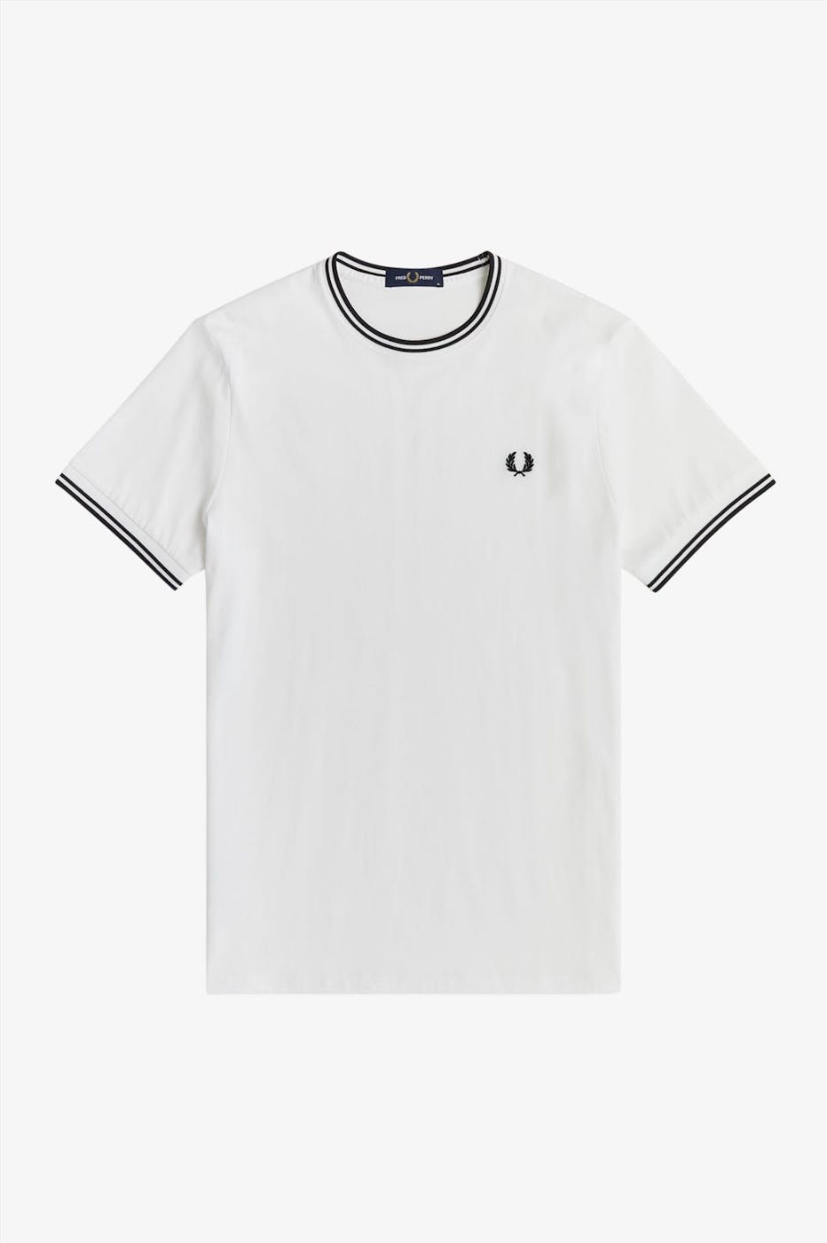 Fred Perry - Witte Twin Tipped T-shirt