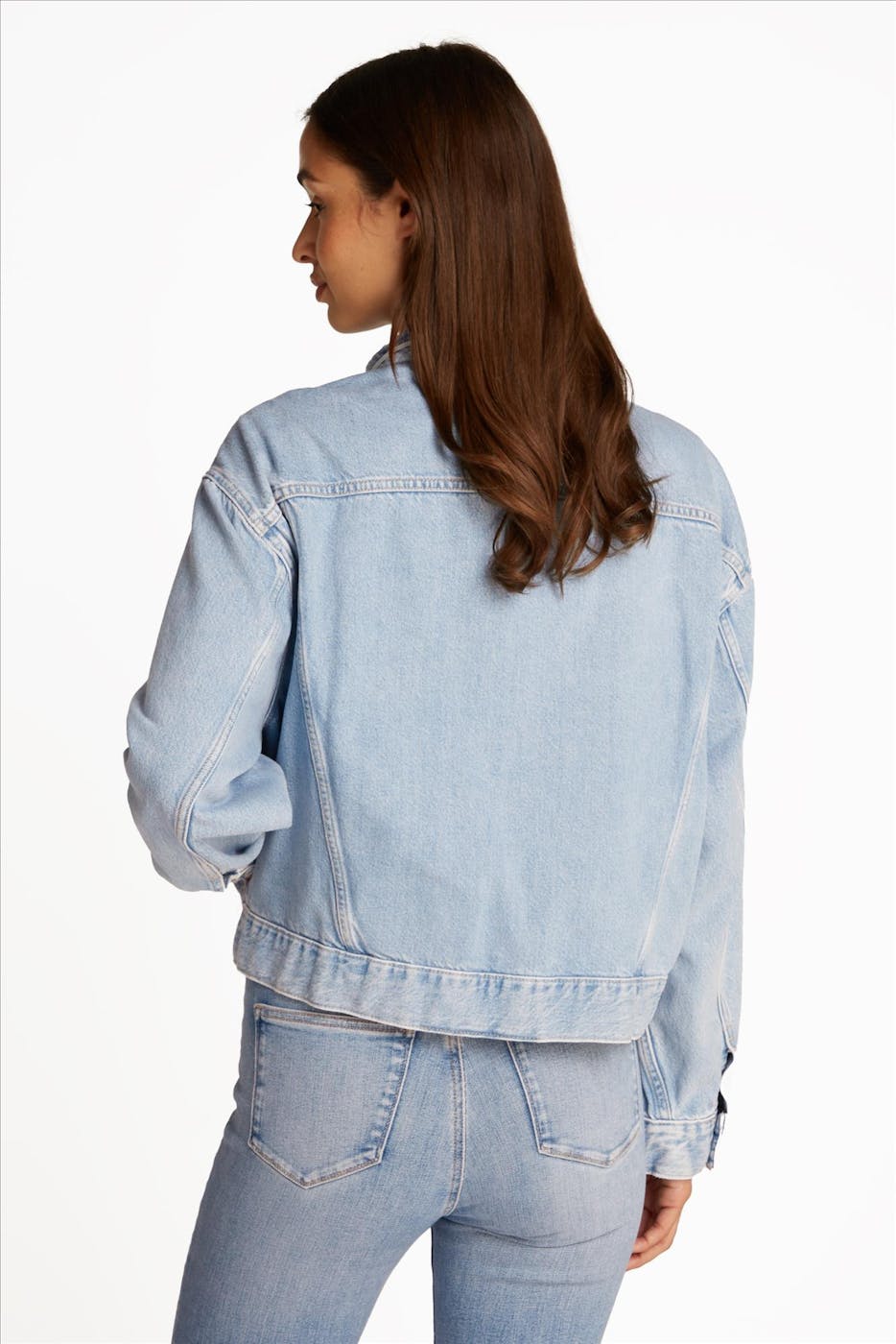 Calvin Klein Jeans - Lichtblauw Oversized Denim jeansjas