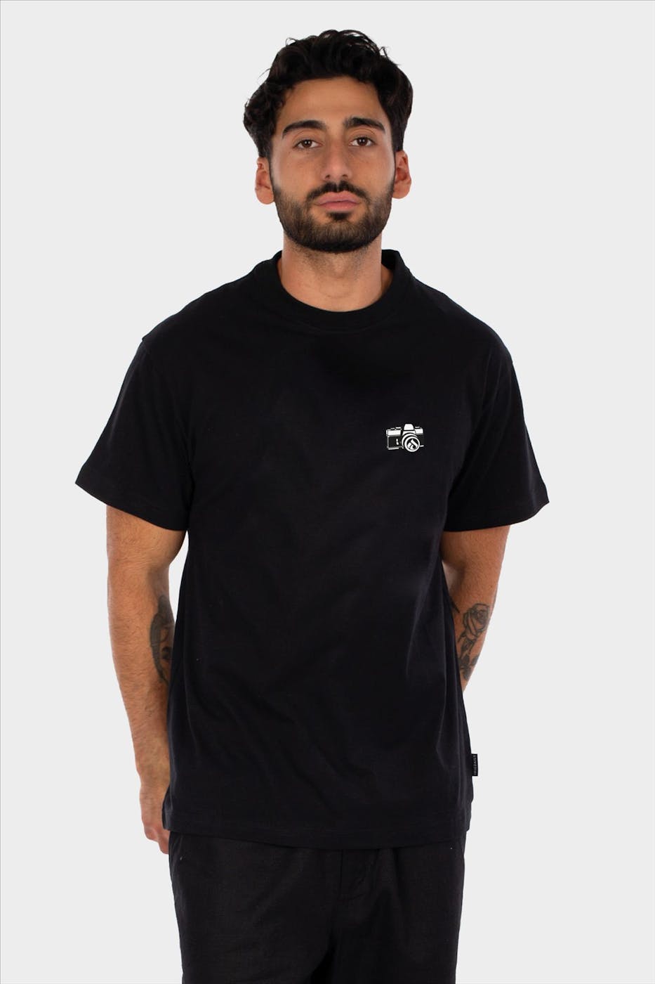 Iriedaily - Zwarte Spiegelreflex T-shirt