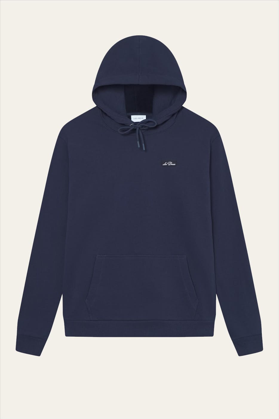 LES DEUX - Donkerblauwe Patch hoodie