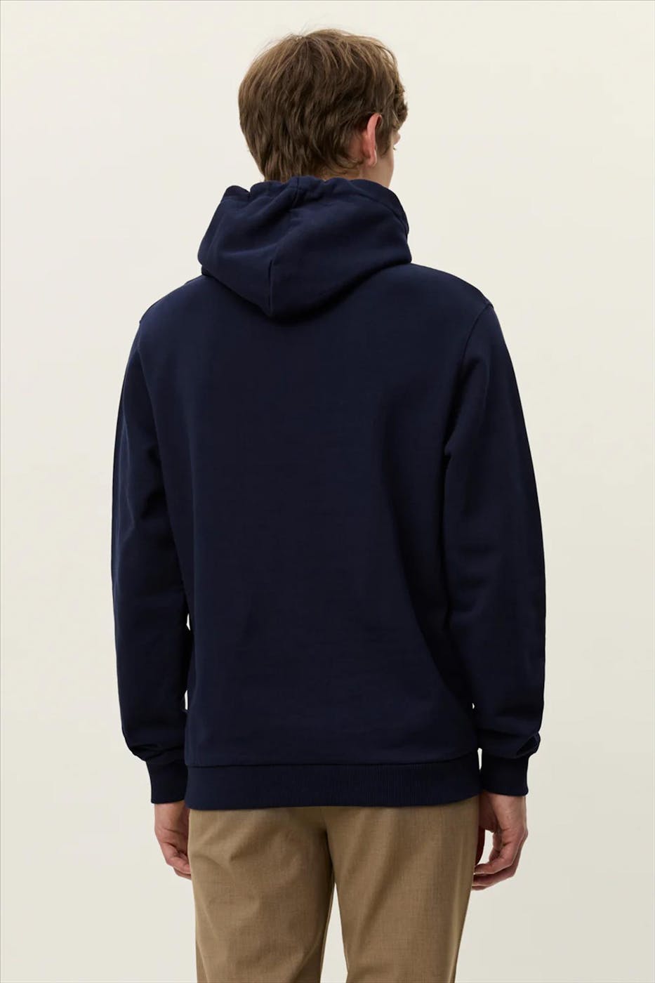 LES DEUX - Donkerblauwe Patch hoodie