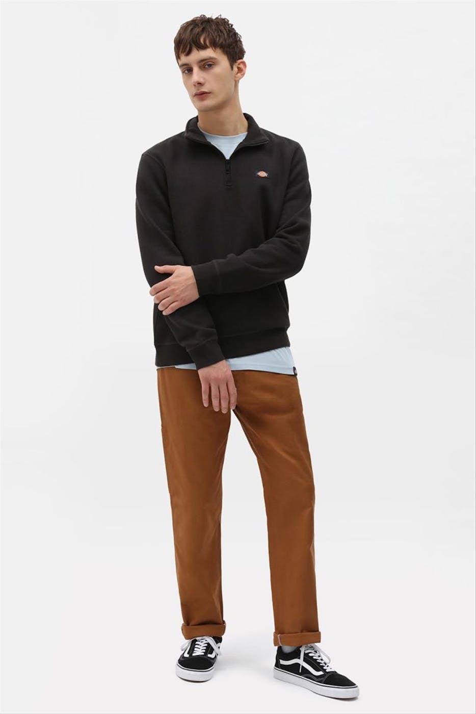 Dickies - Zwarte Oakport Quarter Zip sweater