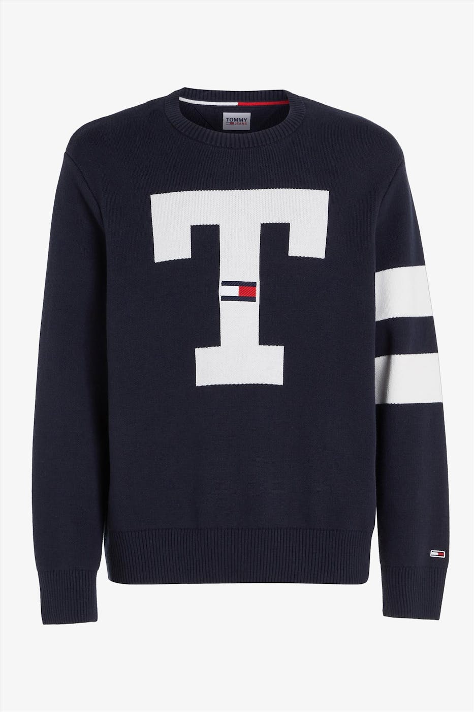 Tommy Jeans - Donkerblauwe Letter trui