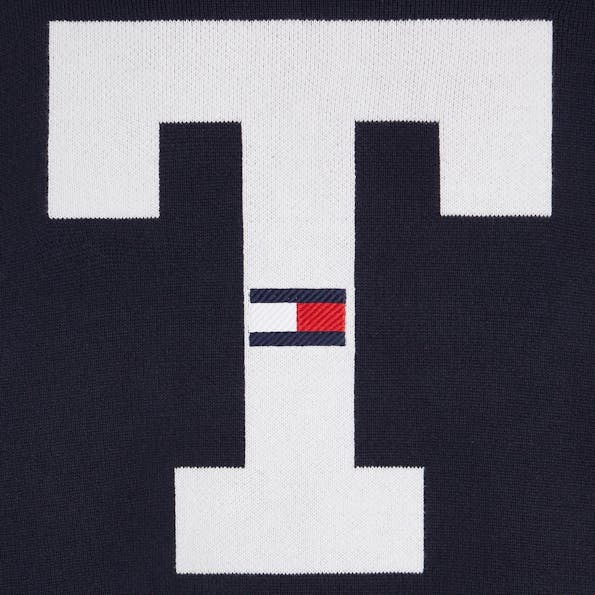 Tommy Jeans - Donkerblauwe Letter trui