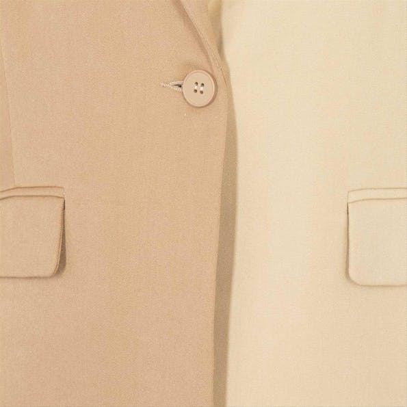 Minimum - Lichtbeige-donkerbeige Jaline blazer
