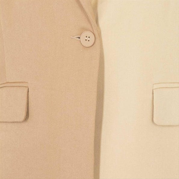 Minimum - Lichtbeige-donkerbeige Jaline blazer