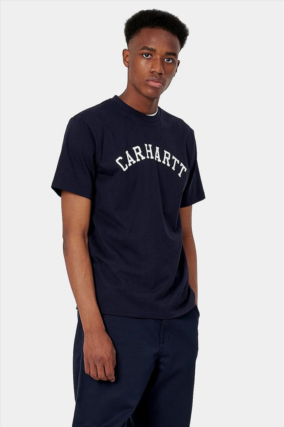 Carhartt WIP - Donkerblauwe College T-shirt