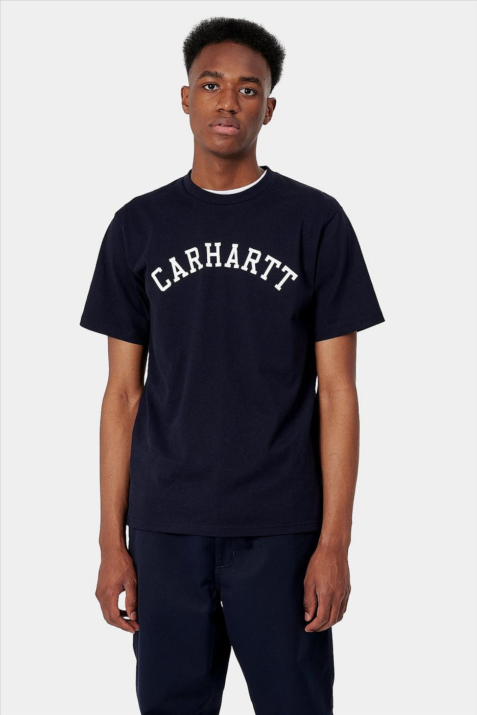 Carhartt WIP - Donkerblauwe College T-shirt