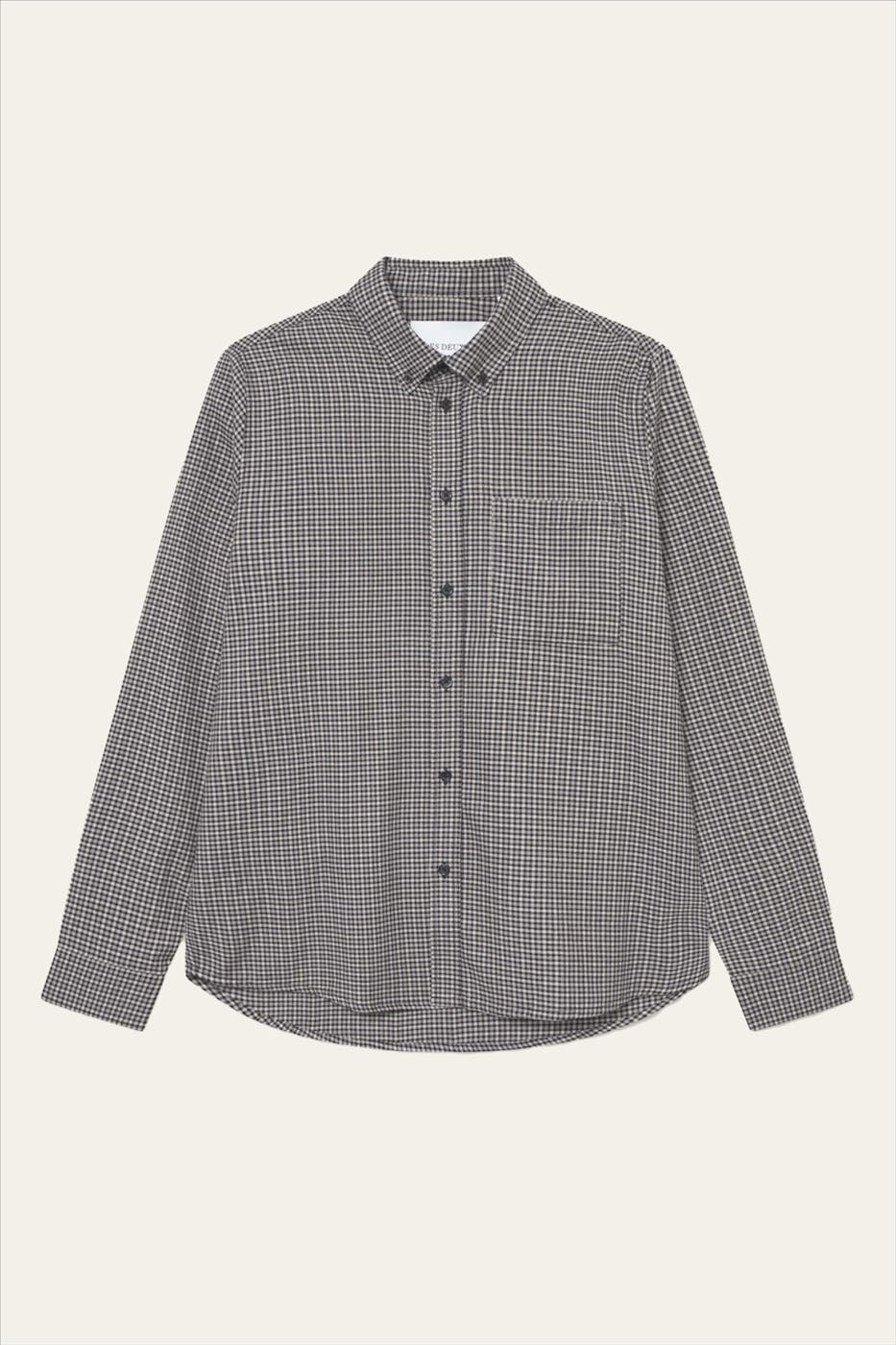 LES DEUX - Zwart-Beige Konrad Check Flannel hemd