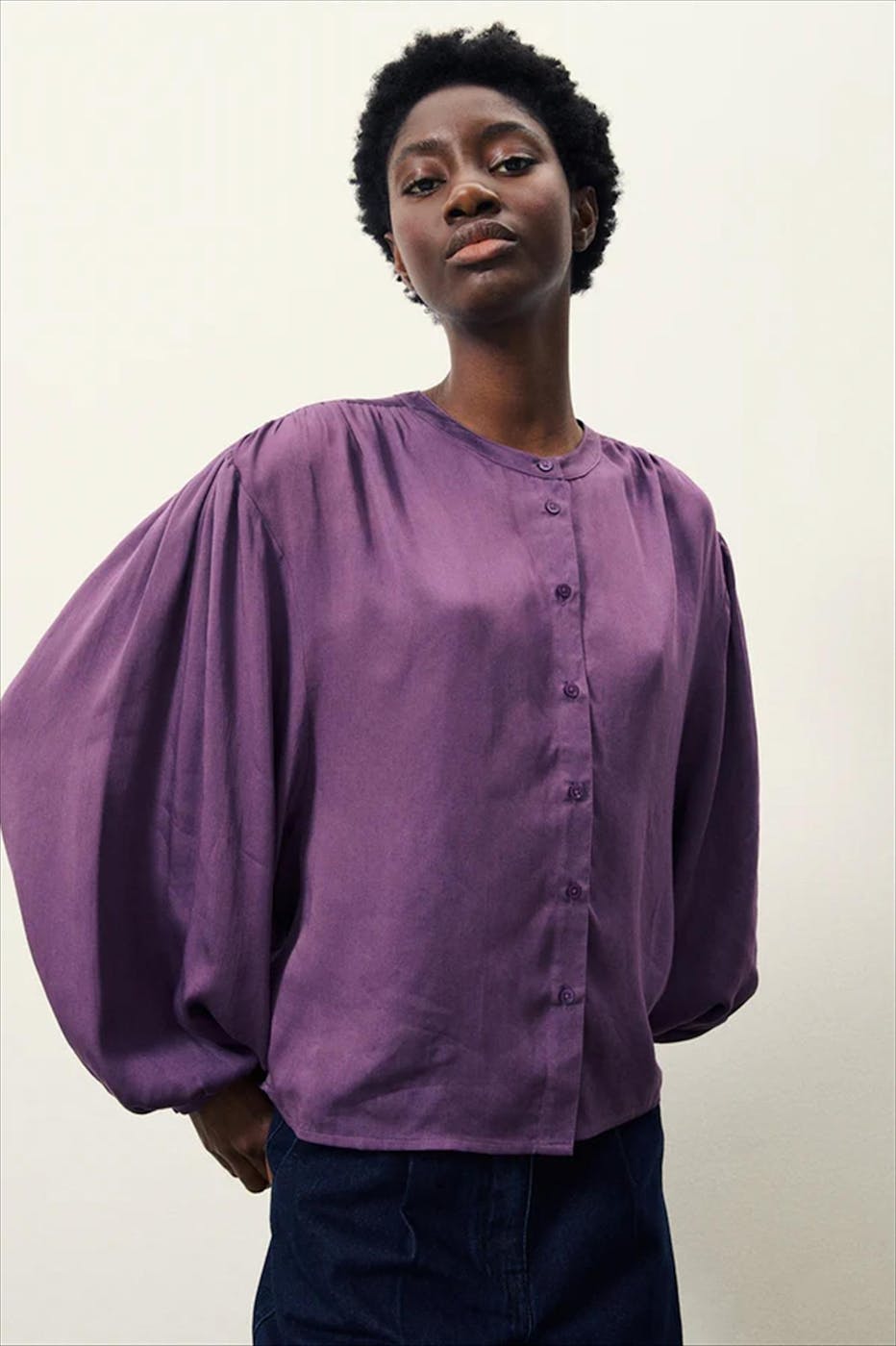 FRNCH - Paarse Neola blouse