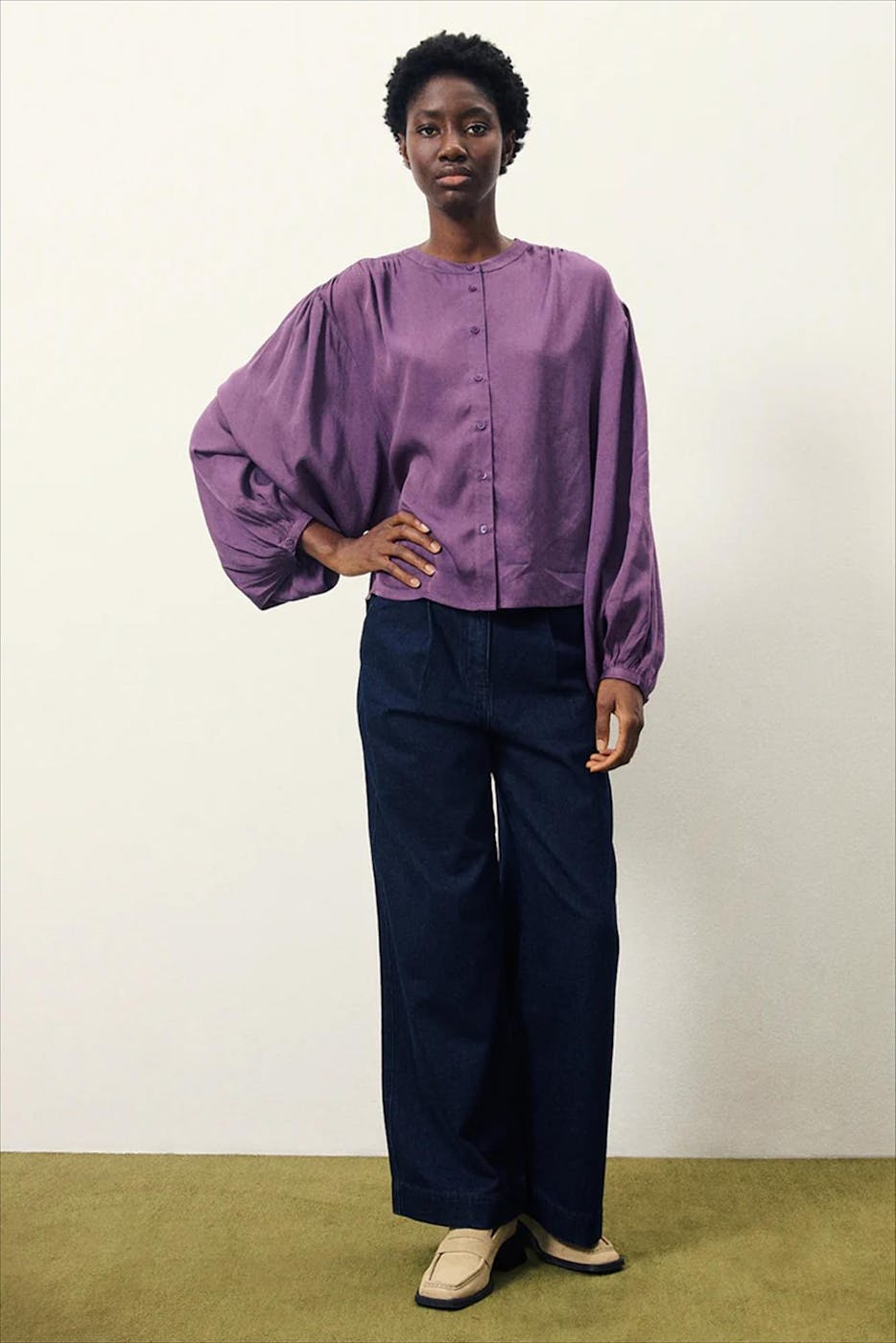 FRNCH - Paarse Neola blouse