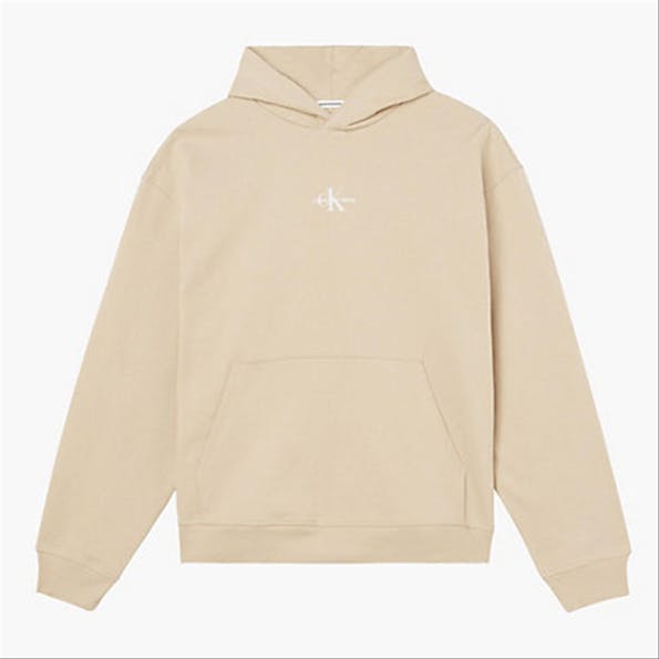 Calvin Klein Jeans - Beige Oversized Logo hoodie