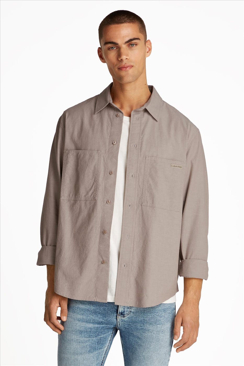 Calvin Klein Jeans - Taupe Chambray hemd