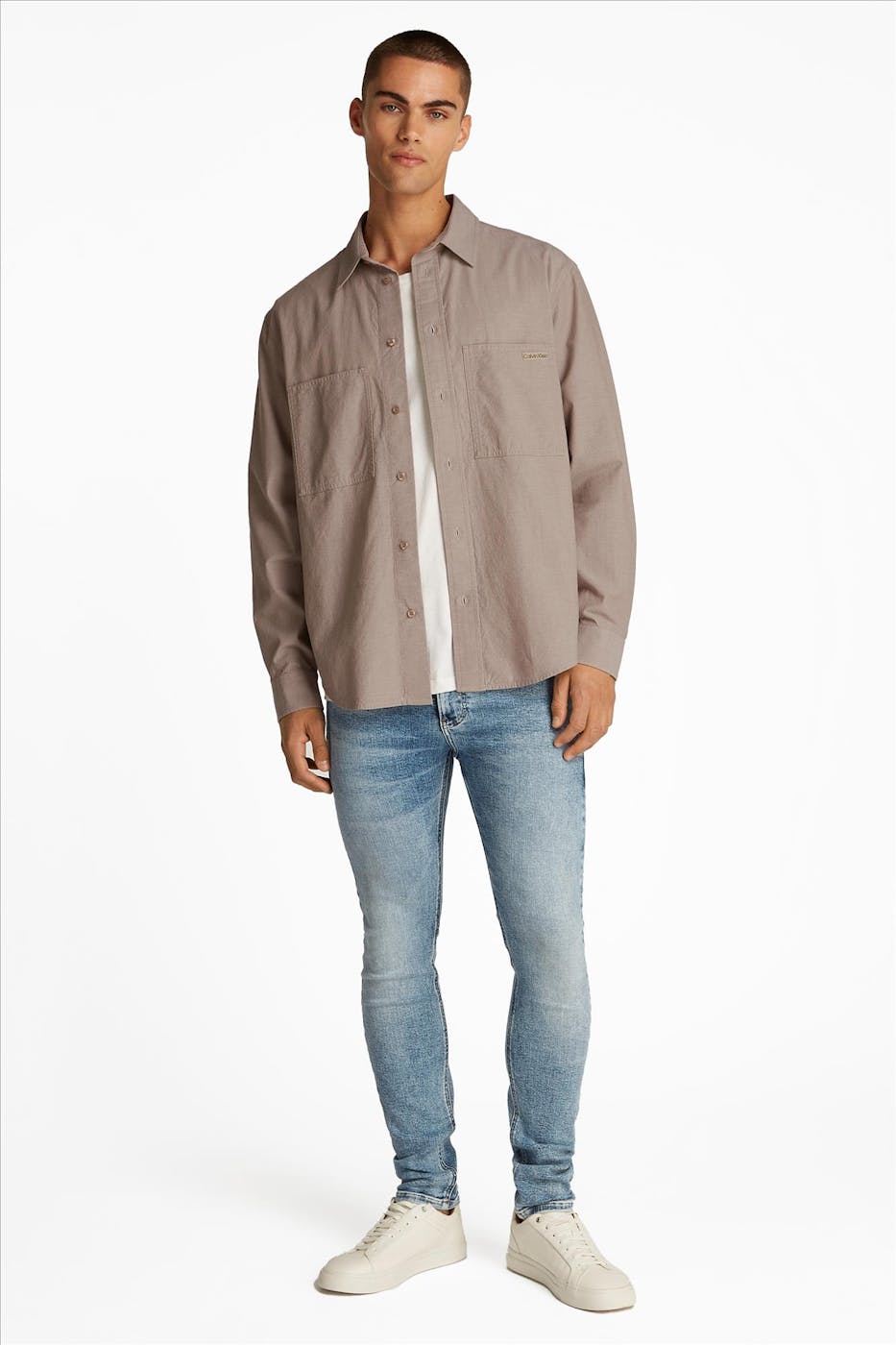 Calvin Klein Jeans - Taupe Chambray hemd