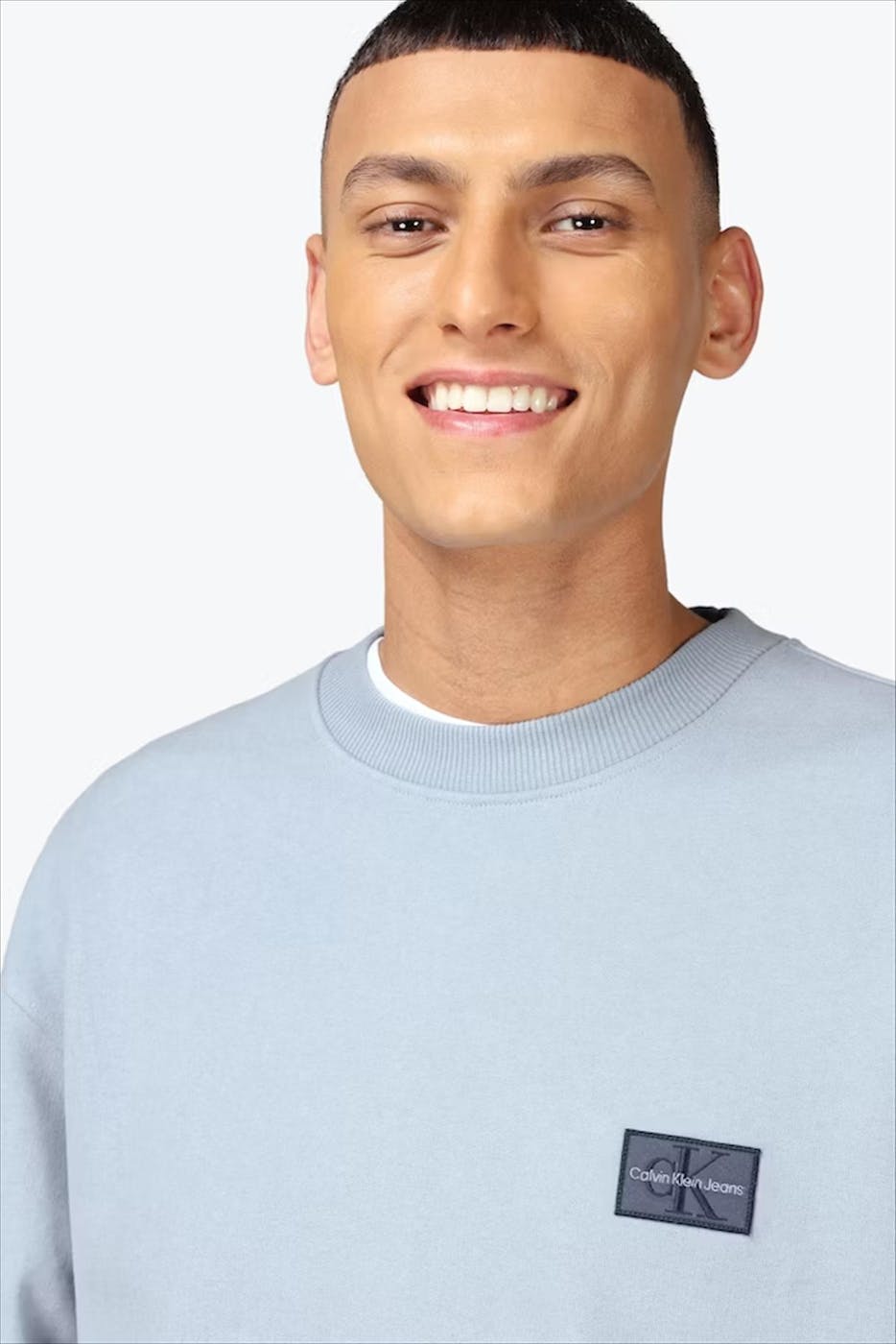 Calvin Klein Jeans - Lichtblauwe Logo Badge sweater