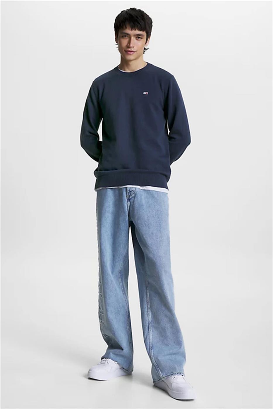 Tommy Jeans - Donkerblauwe Essential Light trui