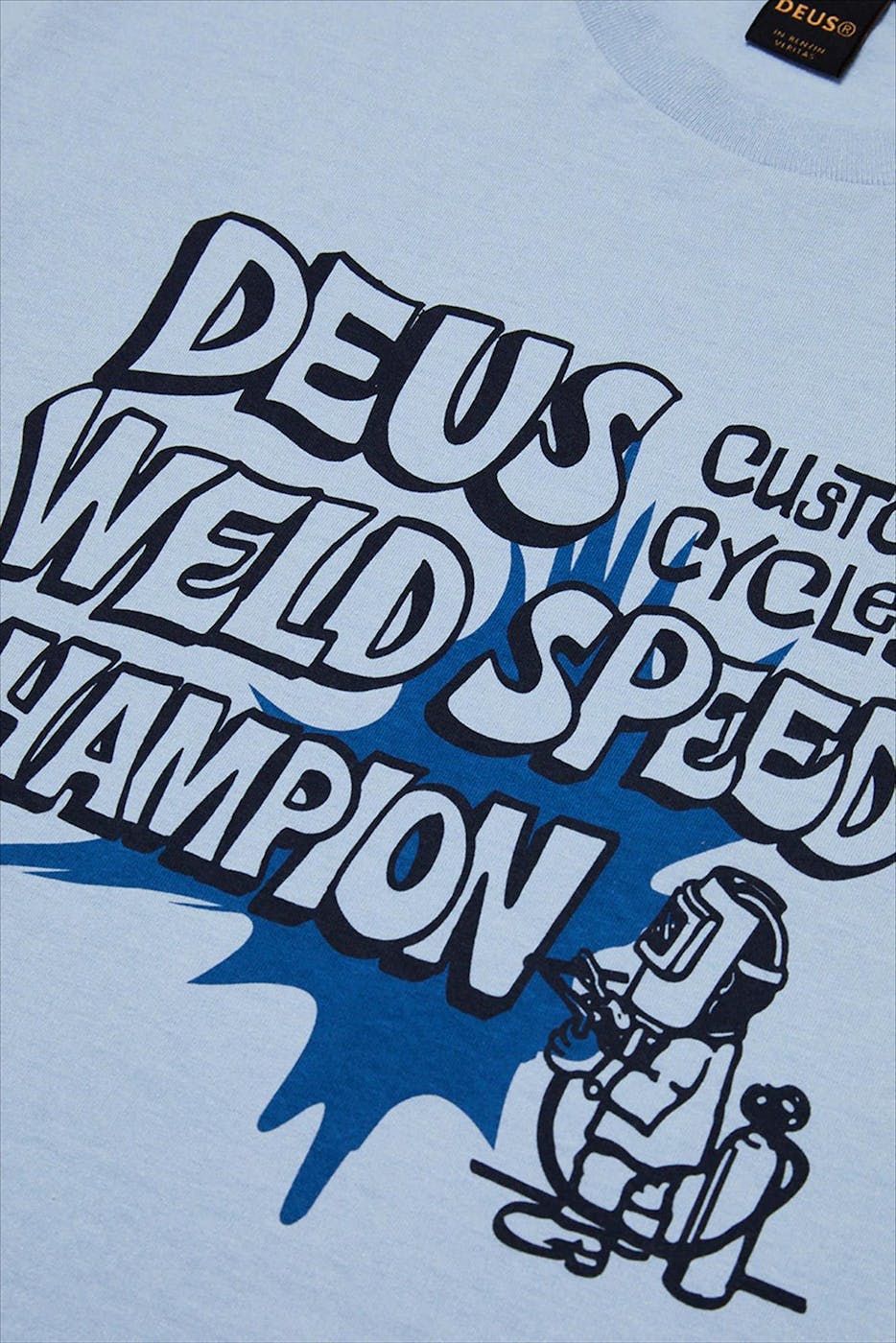 Deus Ex Machina - Lichtblauwe Weld Wonder T-shirt