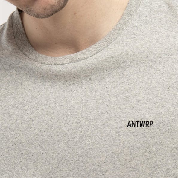 Antwrp - Grijze Gemêleerde Basic t-shirt