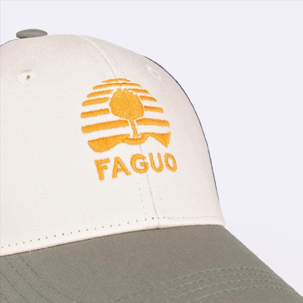 Faguo - Ecru-Blauw-Groene Logo pet