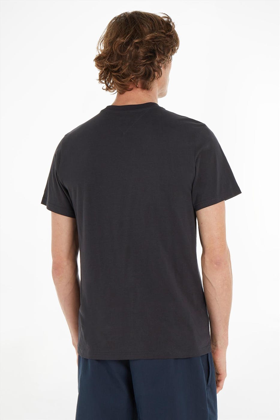Tommy Jeans - Donkerblauwe Curved Letterman T-shirt