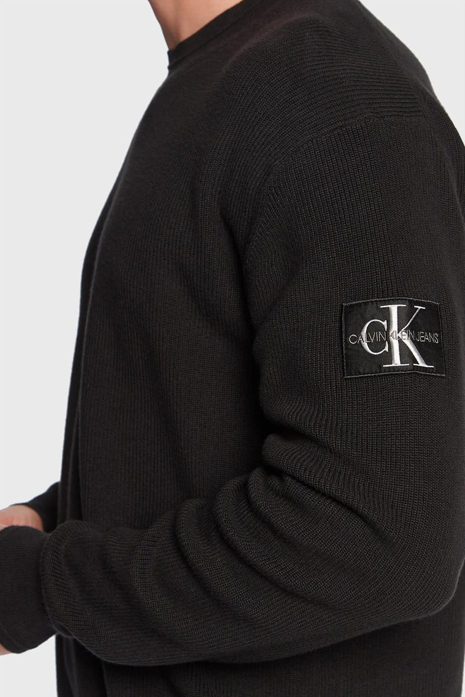 Calvin Klein Jeans - Zwarte Logo Badge trui
