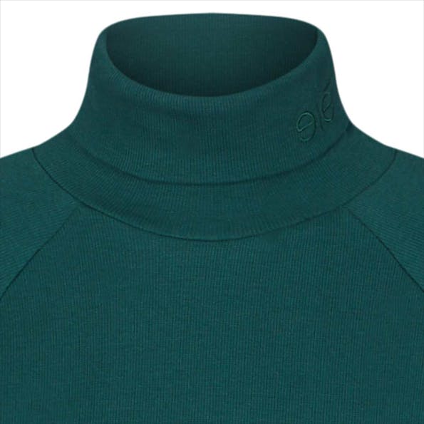 esmé studios - Groene Blossom Roll Neck trui