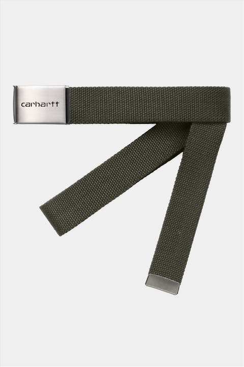 Carhartt WIP - Taupe Clip Belt Chrome riem