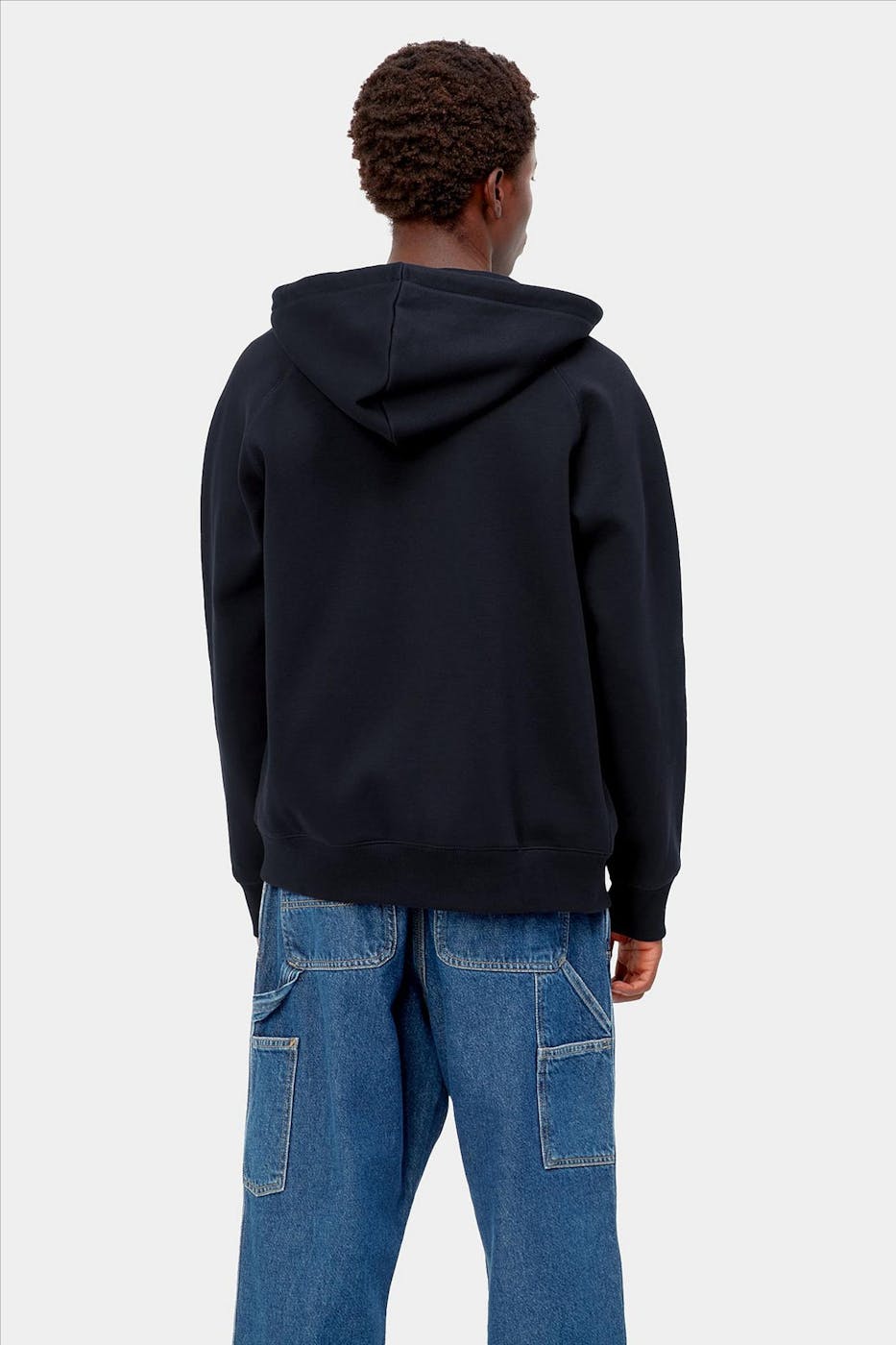 Carhartt WIP - Zwarte Hooded Chase cardigan