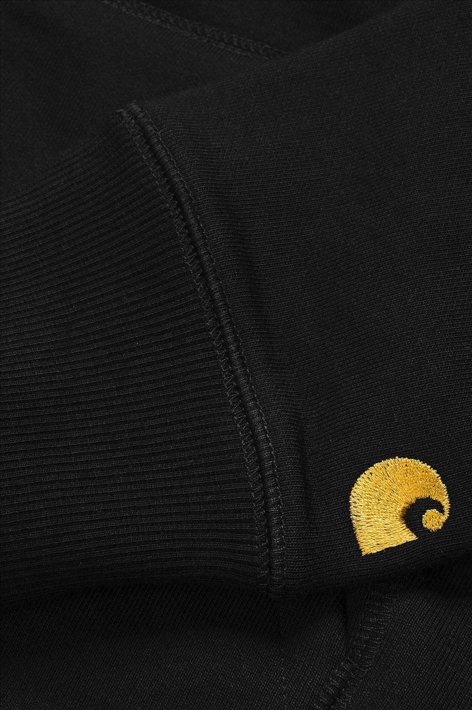 Carhartt WIP - Zwarte Hooded Chase cardigan