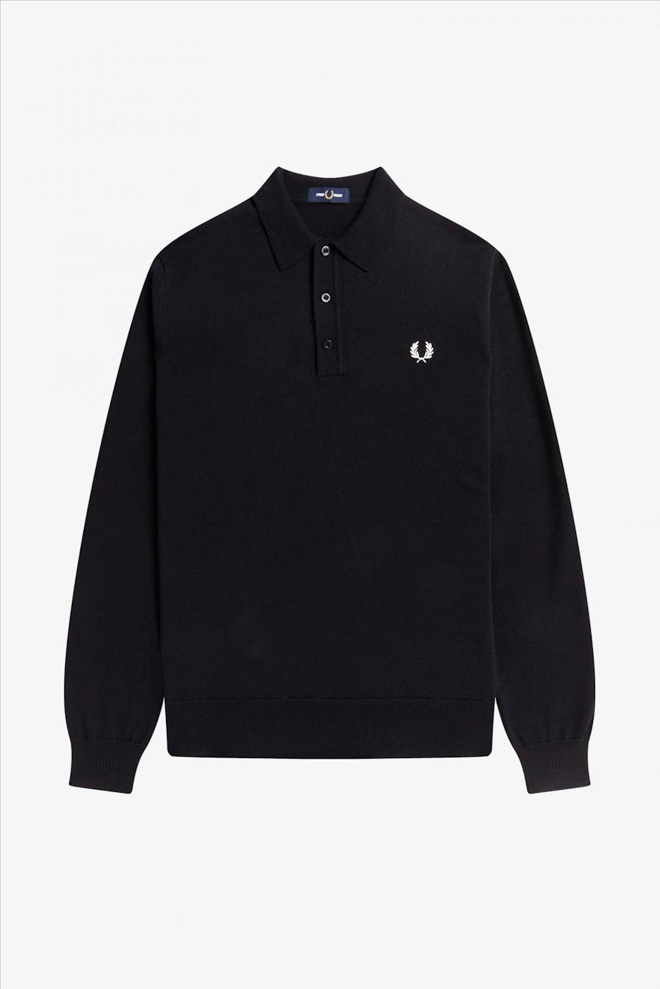 Fred Perry - Zwarte Classic Knitted polotrui