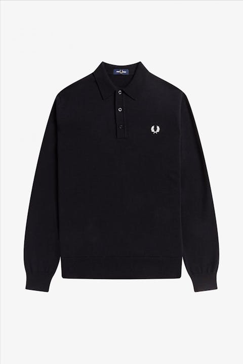 Fred Perry - Zwarte Classic Knitted polotrui