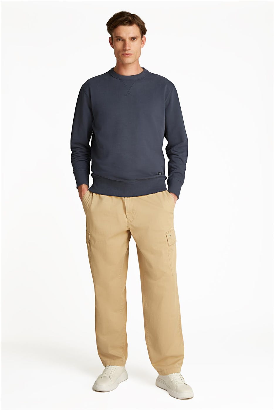 Calvin Klein Jeans - Donkergrijze Label sweater