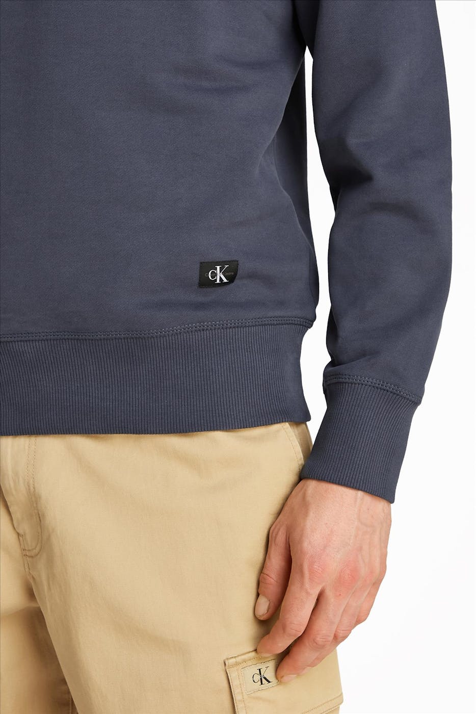 Calvin Klein Jeans - Donkergrijze Label sweater